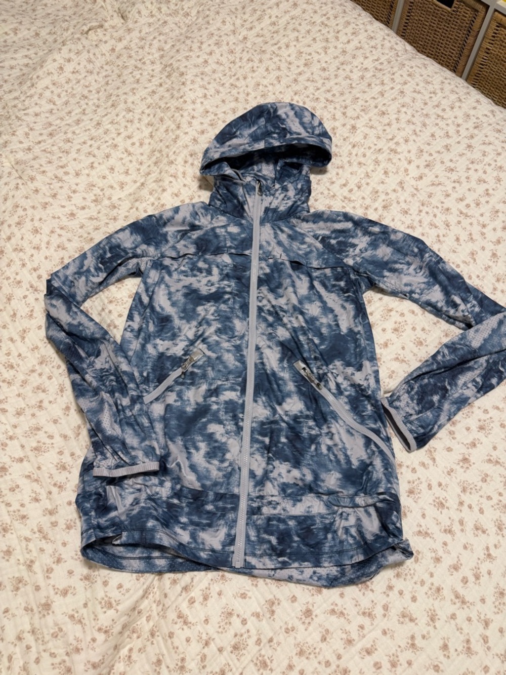 lululemon athletica Blue Tie-Dye Full-Zip Hoodie